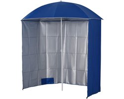 Strandparasol met zijwand - Blauw - 2,2 x 2,2 m