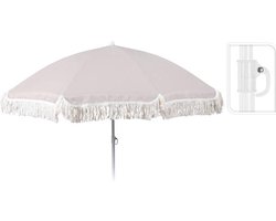 Strandparasol - Ø176cm - Verstelbaar in hoogte - UV Bescherming - Grijs