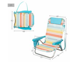 Strandstoel Aktive 48 x 75 x 48 cm (2 Stuks)