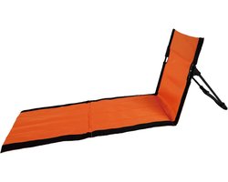 Strandstoel Lounge - Draagbare Stoel - Ontspannen Buiten - Driehoekige Structuur - 38x110x40cm - Oranje