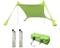Strandtent Schaduwtent - Zonnescherm Zonnezeil - Strand Zomer - UV Bescherming 50+ - 46 x 27 cm - Blauw