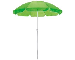 Strand/tuin parasol - groen - dia 145 cm - Verstelbaar - Zonbescherming - Voordelige parasols - polyester