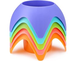 Strandvakantie essentials - Strandonderzetters - Drankhouders - Bekerhouders strand - 5-pack - 5 kleuren, geschikt voor vakantie, strand