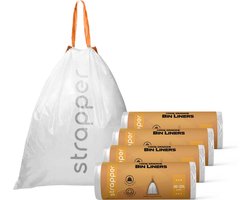 Strapper 100 Afvalzakken Oranje - Geschikt voor simplehuman met code H - 30-35 liter