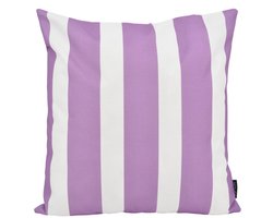 Streep Paars Kussenhoes | Outdoor / Buiten Collectie | Katoen/Polyester | 45 x 45 cm