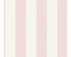 STREPEN BEHANG | Met Structuur - roze wit - A.S. Création Trendwall 2
