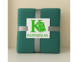 Strepen fleece deken 150x200 cm – Comfortabel & zacht – Voor bank en bed – Donkergroen