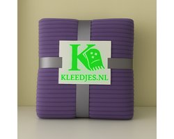 Strepen fleece - Donkerpaars