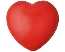 Stressbal hartje - rood - 7 cm - knijpbal - verbeter de focus - rustgevend