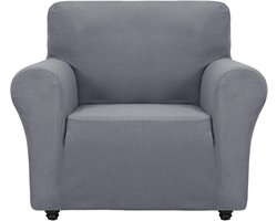 Stretch bankhoes - Bankhoes - Volledig afneembare stretch bankhoes - Waterdichte bankhoes - Polyester bankhoes - Volledig stoffen bankhoes - Eenpersoons bank - Tussen 90-140 cm - Eikengrijs