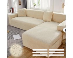 Stretch Bankhoes in Moderne Stijl voor 1/2/3/4 Zitsbank - Universele L/U-vorm Sofaovertrek met Anti-slip Schuim - Inclusief 1 Kussensloop - Geschikt voor L-Vormige Hoekbanken