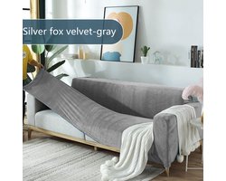 Stretch Bankhoes voor 3-zitsbanken (190-230 cm) - Bescherming en Stijl voor Uw Zetel - Vlekbestendig, Comfortabel en Eenvoudig Onderhoud-grijs