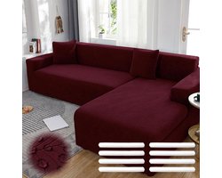 Stretch Bankhoes voor L/U-vormige Bank - Moderne Sofaovertrek - Antislip - Inclusief 1 Kussensloop - Geschikt voor 1/2/3/4 Zitsbanken