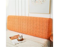 Stretch Bed Hoofdbord Hoes , Jacquard Bed Hoofdbord Hoes, Stofdichte Beschermhoes, For Slaapkamer Decor(Orange,Queen/55-63in)