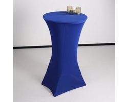 Stretch rok 60cm blauw statafel