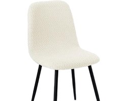 Stretch stoelhoes - afneembare en wasbare jacquard stoelhoes - geschikt voor restaurants, hotels, decoratie, bruiloften - Beige