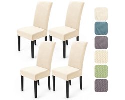 Stretch Stoelhoezen 4 Stuks Verwijderbaar en Wasbaar voor Eetkamerstoelen