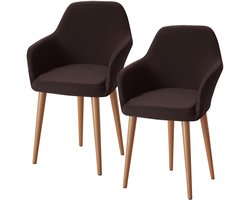Stretch stoelhoezen set van 2, fauteuil overtrek, stoelhoes met armleuningen, afneembaar, wasbaar, beschermhoes voor bureaustoelen, eetkamerstoelen, overtrek voor keuken, banket, bruiloft