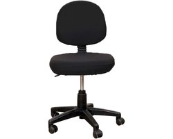 Stretchbare en Verwijderbare Stoelhoezen voor Kantoorstoelen met Draaiende Rugleuning en Kussens - Universele Bescherming voor Computerstoelen (Zwart)