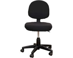 Stretchbare en Wasbare Stoelhoezen voor Kantoorstoelen met Draaibare Rugleuning en Kussenbescherming - Universele Bescherming voor Computerstoelen (Zwart)