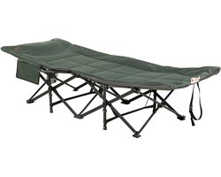 Stretcher Ligbed Opvouwbaar - verstelbare rugleuning en opbergvak 68x190 - Grijs