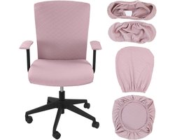 Stretchy Stoelhoezen Set van 4 - Universele Beschermhoezen voor Kantoorstoelen, Flexibele Armsteunhoezen en Kussens, Ideaal voor Thuis en Werkplek