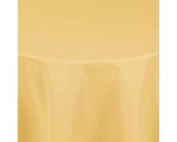 Strijkvrij rond Tafelkleed Linnenlook De Witte Lietaer 160cm Geel