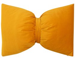 Strik Kussen Fluweel honing geel 40x60cm