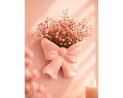 Strik Muurvaas | Viva Femme | Vaas | Decoratie | Cadeau | Wonen | Bloemen | Liefde | Roze | Strik | Muur | Moederdag
