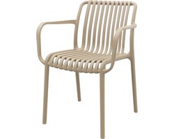 Stripe stapelbare tuinstoel - Taupe