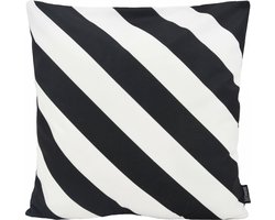 Stripe Zwart/Wit Strepen Kussenhoes | Katoen/Polyester | 45 x 45 cm