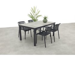 Stripe/Hartman Comino stapelbare tuinset (5-delig) - 163x105 cm.