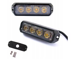 Stroboscoop LED Lamp - Waarschuwingslicht - 4 LED - 12/24V