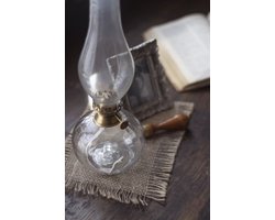 Strömshaga glazen olielamp Elisabeth met messing brander 28cm x Ø11cm