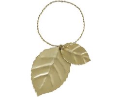 Strömshaga Set 8 servetringen Leaf Antiek messing | Ø 4,5 cm
