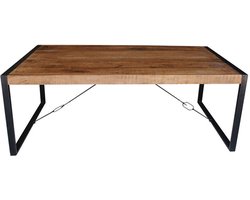 Strong | eetkamertafel | 140x80 cm | mangohout met staal
