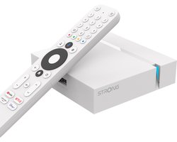 STRONG - Streaming Box Android TV 4K UHD - Leap-S3+V2 - Chromecast ingebouwd - Google Voice Assistant compatibel - Dolby Atmos & Dolby Vision - Gemakkelijk te installeren - Wit
