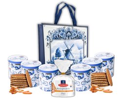 Stroopwafels in blik - Set van 6 - Fietsen - Daelmans - Hollandse cadeautjes - Stroopwafel blik - Souvenirs Holland
