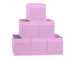 Struct Sense Kast Organizers - Opbergmanden - Opbergsysteem voor Kast - Opbergboxen - Roze - 6 Stuks