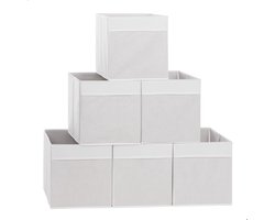 Struct Sense Kast Organizers - Opbergmanden - Opbergsysteem voor Kast - Opbergboxen - Wit - 6 Stuks