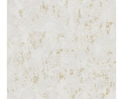 STRUCTUUR BEHANG | Basic - Grijs Goud Metallic - A.S. Création Casual Living