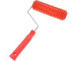 Structuurrol Rubber 7 Inch Met Handvat - Slijtvaste Textuur Roller Voor Wanddecoratie, Verfprojecten en Doe-Het-Zelf Klussen