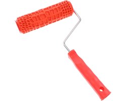 Structuurrol Rubber 7 Inch Met Handvat Voor Wanddecoratie en Zelfgemaakt Projecten, Slijtvaste Textuur Roller voor Droge Bouwtoepassingen