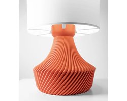 Studio Authentiek - Tafel Lamp Koji - 3d technologie - Oranje - Uniek van design - E27 met schakelaar