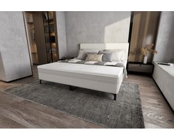 Studio - Boxspring - Pieter met geïntegreerde topper - 180x200cm - Cream Rib
