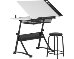 Studio Designs Fusion Craft Center tekentafel incl. kruk - Charcoal/ White