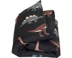 Studio Ditte Dekbedovertrek - Dinosaurus - 140 x 200 cm - Donker