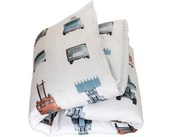 Studio Ditte Dekbedovertrek Werkauto - 140 x 220 cm - Lichtgrijs