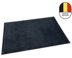 Studio M Deurmat - Deurmat Binnen - Droogloopmat - 50x80 cm - Classic Pro - Zwart - Schoonloopmat - Antislip Deurmat - Extra Sterk - Gemaakt in België