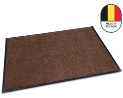 Studio M Deurmat - Deurmat Binnen - Droogloopmat - 60x80 cm - Color Pro - Bruin - Schoonloopmat - Antislip Deurmat - Extra Sterk - Gemaakt in België